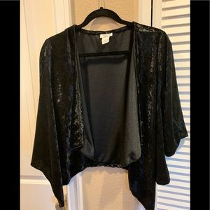 Velvety formal shrug